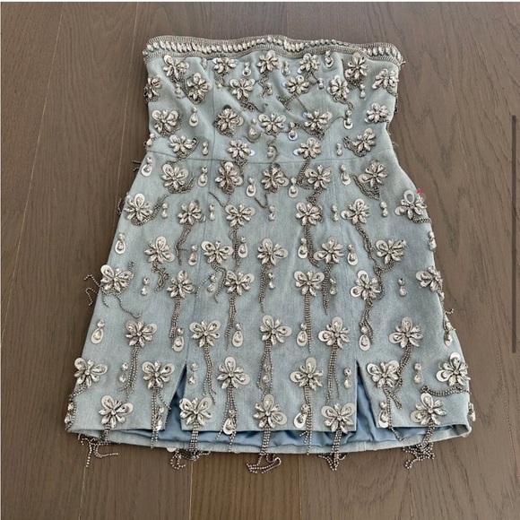 Retrofete LINEZ Denim Mini Dress
Embellished Rhinestone SMALL Crystal - Picture 1 of 12